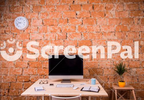 Desk With Various Gadgets And Office Supplies. Computer, Smart Phone And Stationery Around The Workplace. Copy Space.